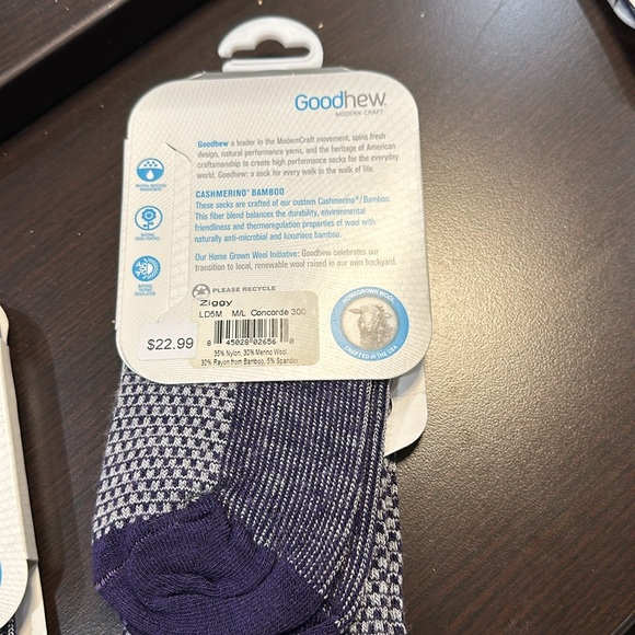 Goodhew men’s Ziggy merino wool socks in Concorde - Picture 6 of 9